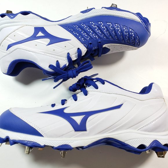 navy blue mizuno metal softball cleats